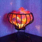 Luxury Himalayan Salt Lamp in Iron Bowl