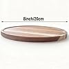 Candle Holder Tray Home Decor, Round Wood Tray for Coffee Table, Small Wooden Serving Decorative Trays for Home
