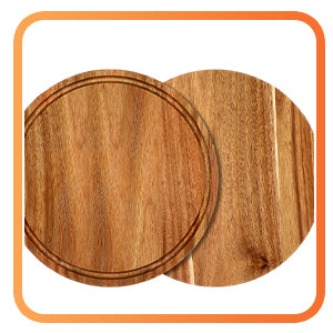Candle Holder Tray Home Decor, Round Wood Tray for Coffee Table, Small Wooden Serving Decorative Trays for Home