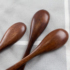 Wood Salad Mixing Dinner Fork Long Handle Serving Spoon Set Drink Soup Dessert Wooden Spoon