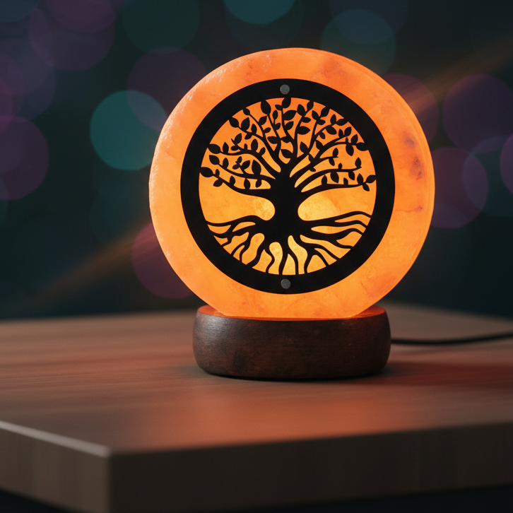 Himalayan Salt Lamps 3D Acrylic Design Love Tree Candle Flower Home Decor