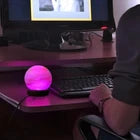 Hand-Carved Himalayan Pink USB Salt ball Lamp with–Natural Crystal Rock Light.