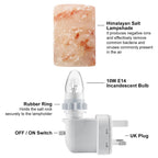 Himalayan Pink Salt Rock Crystal Lamp Natural Healing Ionizing Salt Lamps