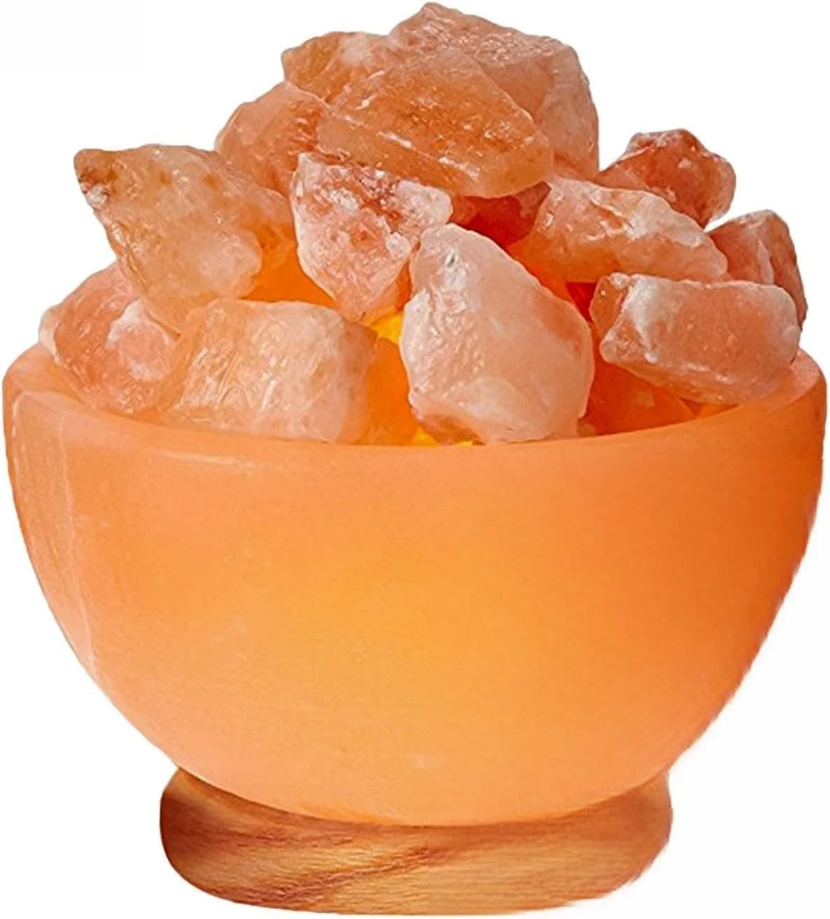 Himalayan Bowl Salt Lamp, USB Crystal Fire Bowl Lamp for Home Decor Night Light